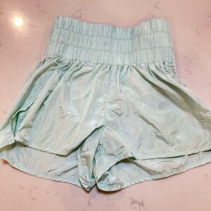 FP Movement by Free People High Waist Light Aqua Shorts